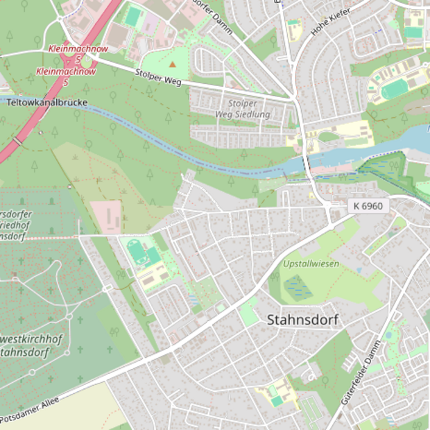 Anfahrtsskizze zum Datenschutzbüro Becher Kartenansicht Datenschutzbüro Becher Stahnsdorf